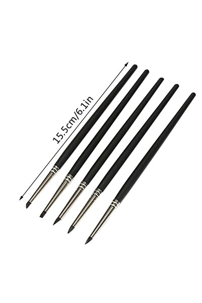 Choice 5 قطع 5 قطع من أداة نحت الطين السيليكوني لفرشاة النمذجة وتنقيط فن الأظ...