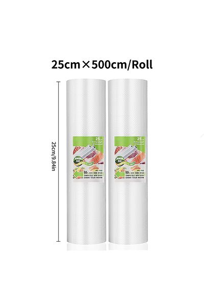 Choice 25-2pcs Vacuum Bags For Food Vacuum Sealer Bag Food Fresh Long Keeping 12 15 20 25 30cm*500cm Rolls/