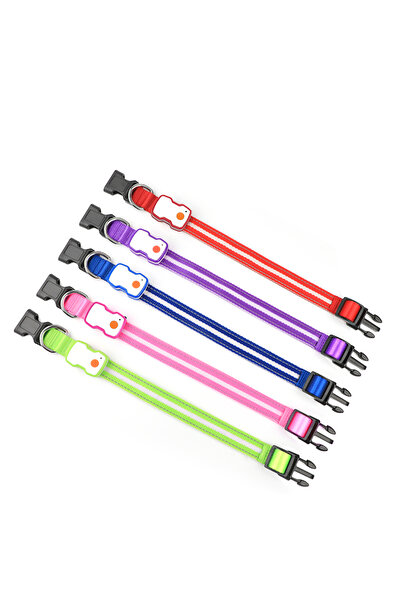 TIZE Tz-tc6230 Led Işıklı Şarjlı Köpek Tasması, Su Geçirmez, 3 Renk Seçenekli