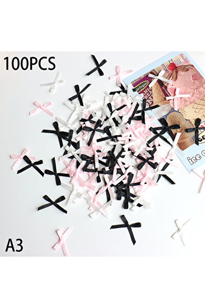 Choice 100 قطعة من شرائط الساتان الوردية الطازجة مقاس A3 2 × 3 سم، زينة يدوية...