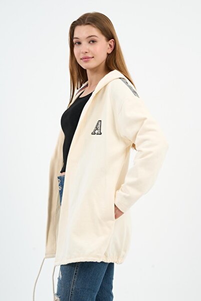 ALEXANDERGARDI Hooded Shoulder Detailed Long Cardigan (B22-30305)