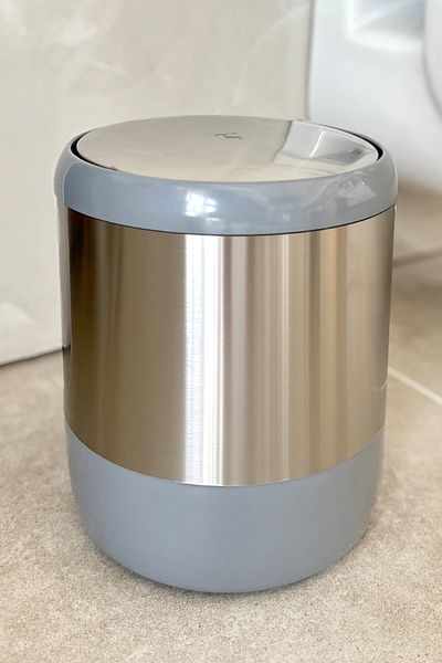 Prima Nova Κάδος απορριμμάτων 6 Lt Grey Lima με περιστρεφόμενη καπάκι - Για μπάνιο, κουζίνα και γραφείο