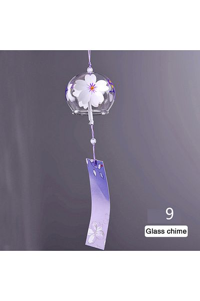 Choice 9 1pc Wind Bell Japan Chimes Handmade Glass Furin Home Office Decors