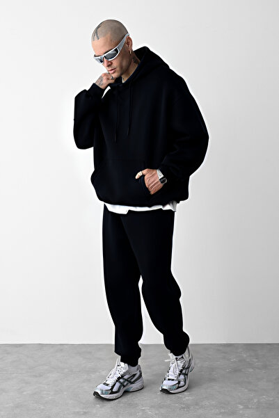 CMZ COLLECTİON Μαύρο σετ φόρμας oversize με χαλαρή εφαρμογή