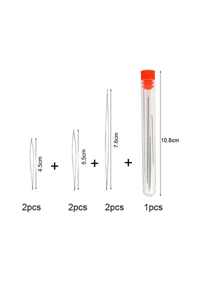 Choice As Photo 1set Open Big Eye Beading Needles Bead Necklace Bracelet Tools Stainless Steel Self Threadi