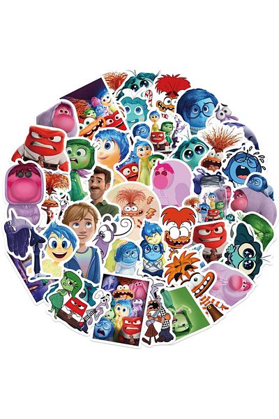 Choice 50pcs Stickers Inside Out 2 Happy Birthday Party Decoration Cartoon Theme Tableware Kit Balloons Joy