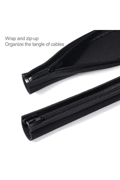 Choice li xian tao 1 جراب إدارة الكابلات بسحاب - ينظم الكابلات ويحميها بشكل أنيق. سهل الاستخدام