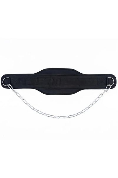 Choice Black Weight Lifting Dip Belt Neoprene Back Gym Belt With Chain For Fitness Bodybuilding Pull Up Str