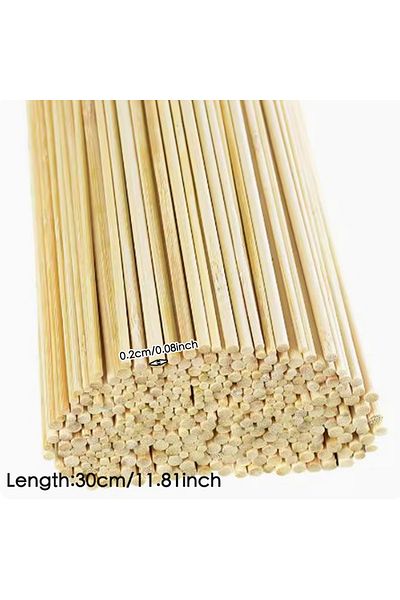 Choice Tt2314660 100pc 30cm*2mm Thin Bamboo Stick Diy For Model Wood Handmade Hobby Wooden Pieces