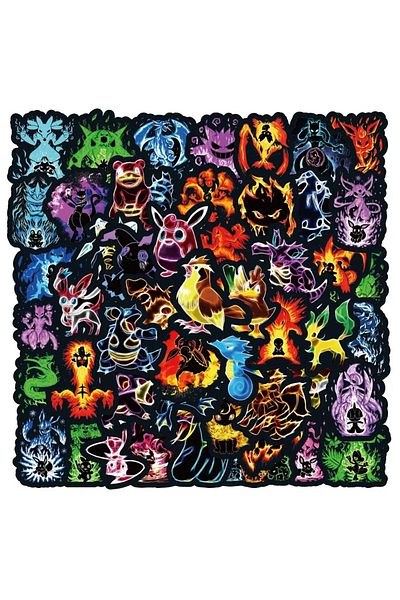 Choice X-013-63pcs Kawaii Pokemon Stickers Pikachu Graffiti Decals Skateboard Bicycle Guitar Laptop Kids Wa