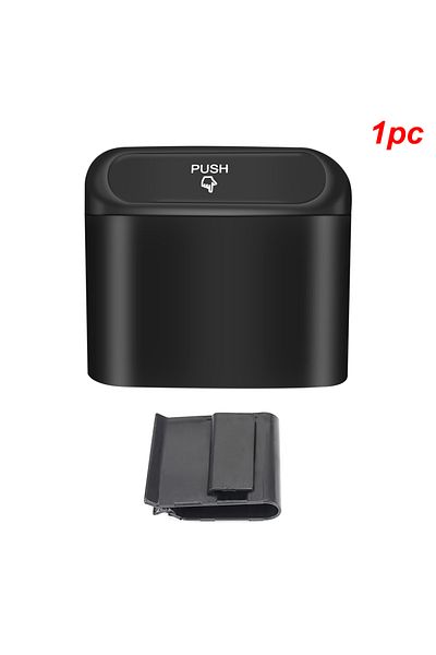 LEEPEE 500ml-1l Each 1pc 1l Car Interior Storage Case Trash Bin Push Can Mini Tray Dustbin Garbage Box Door