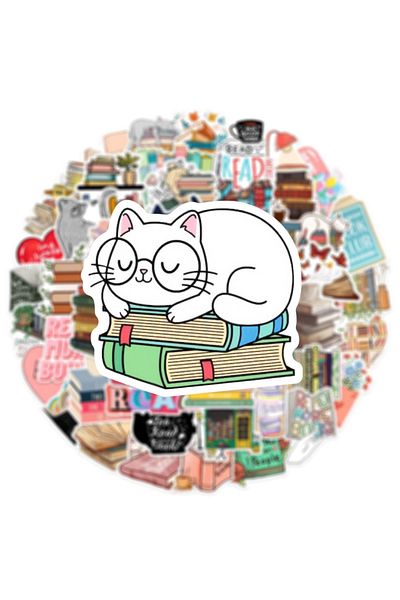 Choice Diary Book 50pcs 50pcs Diary Book Reading Stickers Aesthetic Phone Bike Wall Scrapbook Motorcycle Wa