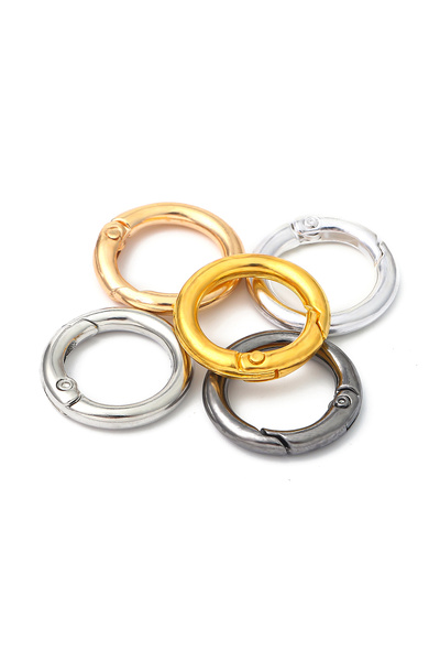 choice2 28mm 10PCs style1 About10pcs Alloy Open Spring Ring, Circular Buckle,...