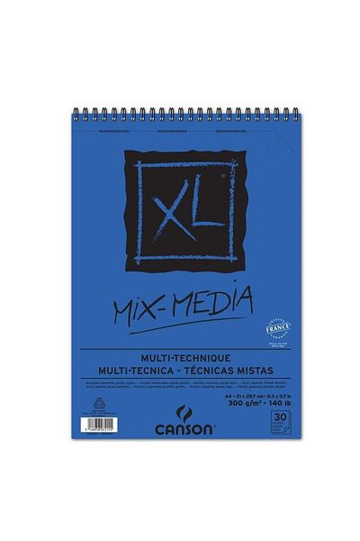 Canson XL Mix Media Multipurpose Artistic Block A4 300 g 30 Sheets