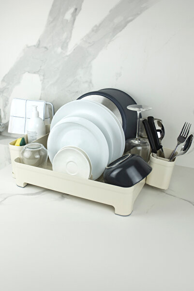 Prima Nova Kiev Bez Askılı Çıkarılabilir Kaşıklıklı Bulaşıklık Bej