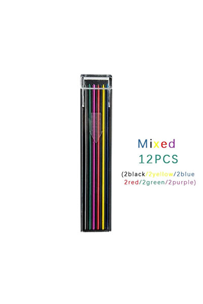 Choice 1 علبة أقلام رصاص ميكانيكية ملونة 2.0 مم قابلة للمسح 2B أقلام ملونة لل...