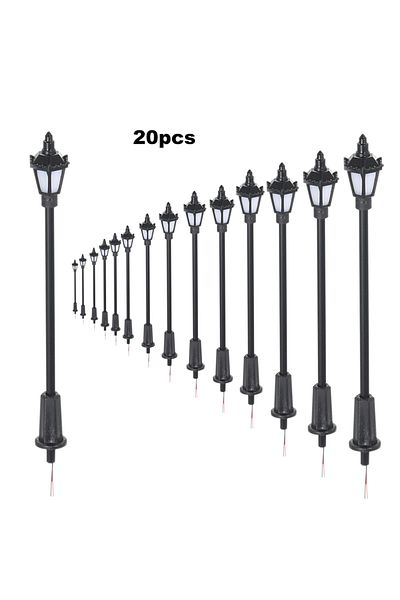 Choice 20pcs 20pcs Warm White Model Street Lights Layout Lamppost Railway Train Garden Playground Scenery L
