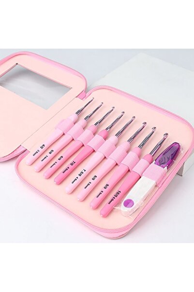 Choice مجموعة خطافات الكروشيه 2.5-6 مم، 9 قطع، مقبض ناعم مريح من الألومنيوم، 2.5-6 مم، مجموعة خطافات مع 8 أحجام للمشاريع اليدوية