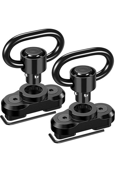 Choice 2ps Qd M-lok Sling Swivel Adapter Rail Mount Sling buckle Metal Strap Loop Strap Rail Mount Steel Pu