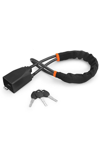 Choice Black Car Steering Wheel Lock With Seat Belt Socket Steel Rope For Truck Suv Van Rv With 3 Keys Univ
