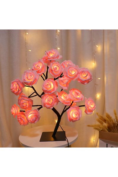 SHENZHITECH Pink White Light 36led/108led Table Lamp, Rose Light String, Tree Night Lights, Usb Powered Lighting