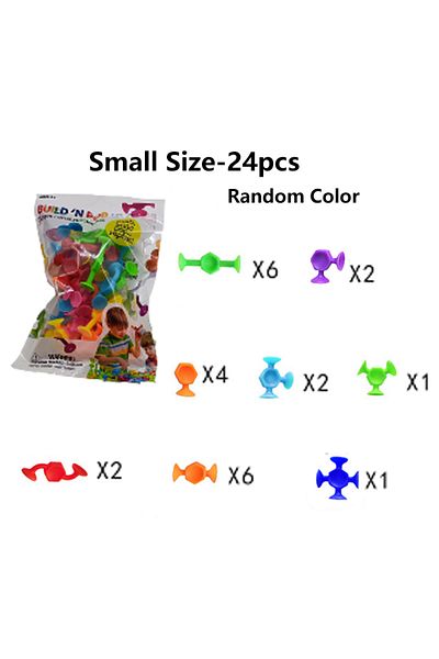 Choice 24pcs Random Color Multicolored Sucker Toys,building Blocks Pop Suction Cup Toy,construction Set,par
