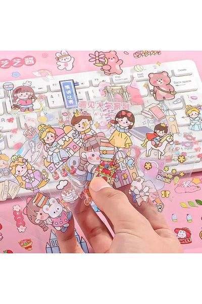 Choice 100/50/20/10 Pcs Kawaii Stickers PET Cartoon Scrapbooking Cute Sticker DIY Junk Journal Stickers ...