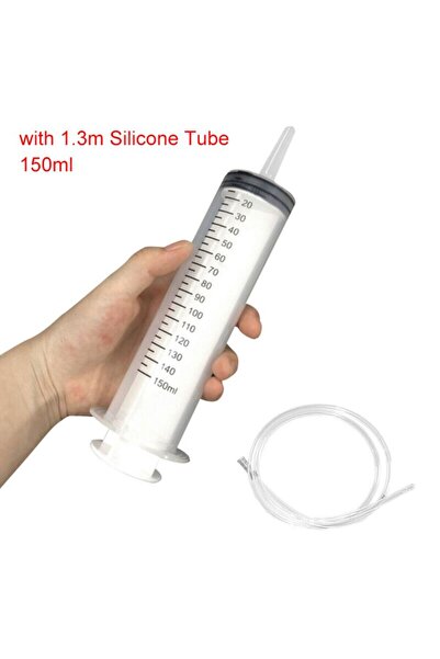 Choice 150 مل مع أنبوب 1.3 متر 150 مل - 500 مل حقنة ذات سعة كبيرة حقن قابلة ل...