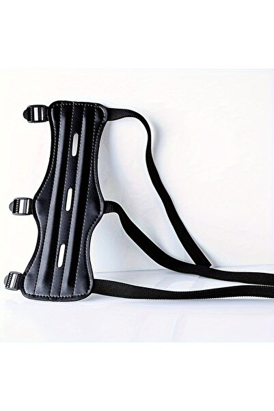 Choice واقي ذراع من الجلد الأسود لحماية الساعد آمن قابل للتعديل قوس سهم صيد الرماية