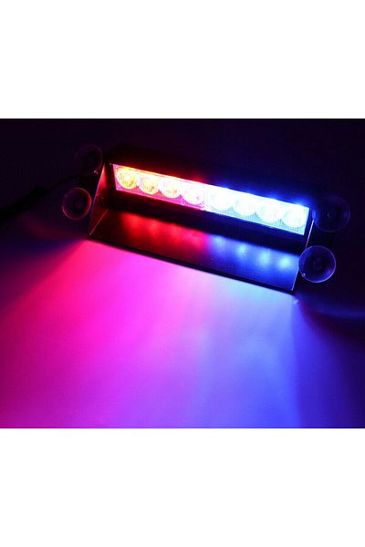 Choice أضواء شرطة LED حمراء وزرقاء 8 أضواء ستروب للسيارة 12 فولت مصابيح إشارة الطوارئ ضوء تحذير شاحنة السيارات