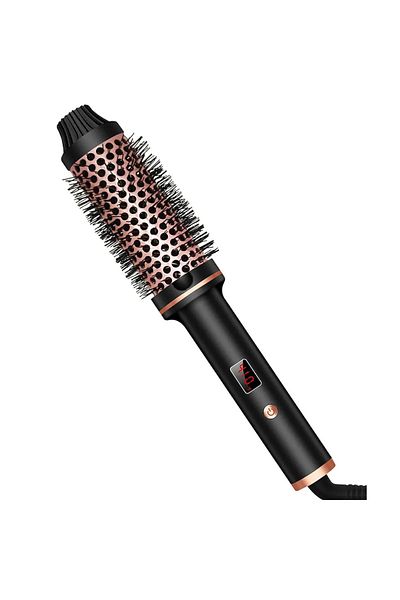 Choice EU Black 3 In 1 Ionic Hair Curler Straightener Professional Curling Iron Heated Hair Styling Brush A