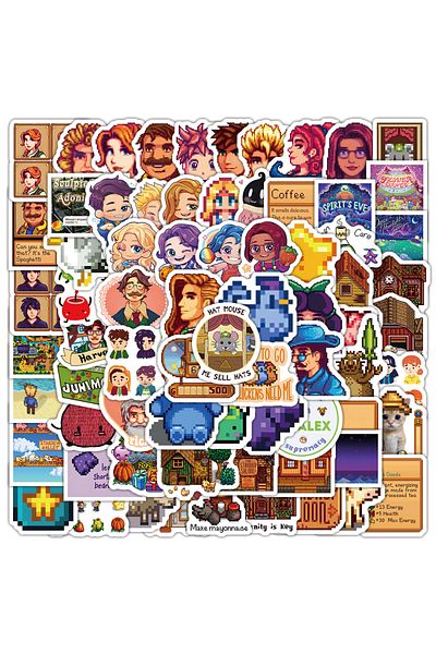 Choice 100pcs 10/30/50/100pcs Stardew Valley Stickers Kawaii Cartoon Graffiti Decals Skateboard Bicycle Gui