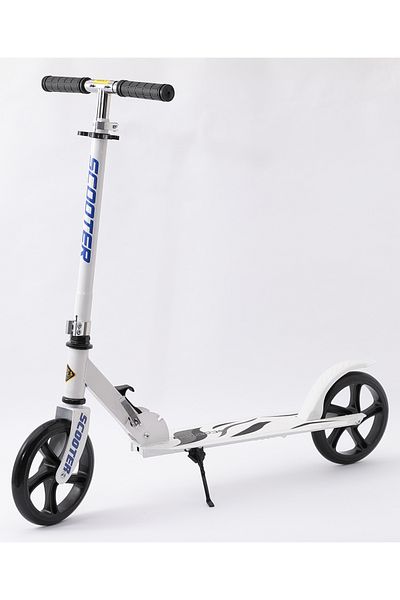 Fab N Funky Two Wheels Foldable Kids 'Scooter with Adjustable Height, T-handlebar, 3 Years+, White