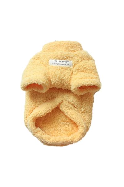 Choice L Yellow Winter Warm Dog Sweater For Small Dogs Plush Dog Clothes Soft Puppy Coat Jacket Chihuahua T
