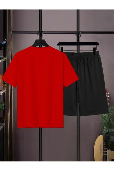 DAXİS Sportwear Company Turkey Themed Printed Bottom Top Set - T-Shirt Shorts Set