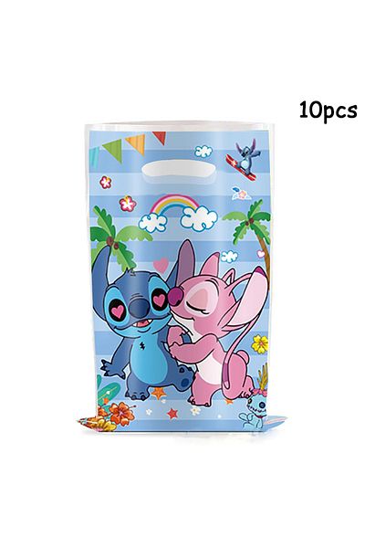 Choice 17x25cm Style A Disney Lilo & Stitch Party Gift Bag Plastic Blue Stitch Pink Angel Goodie Gift Bags
