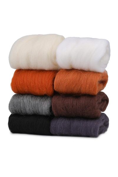 Choice Winter Dunes Fenrry 8/10 Colors Needle Felting Wool Wool Roving Felting Wool Bulk Wool Roving For Di