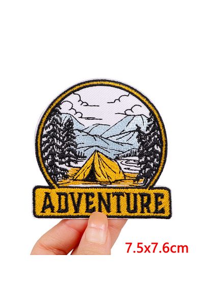 Choice Pe8693ct Camping/adventure Patch Iron On Patches For Clothing Sticker Mountain Hiking Patch Outdoor