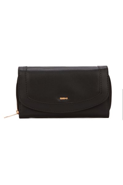 Newish Polo Women's Black Faux Leather Card Holder and Wallet