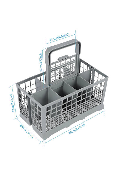 Choice 1 قطعة من سلة أدوات المائدة القابلة للطي لغسالة الأطباق باللون الرمادي...
