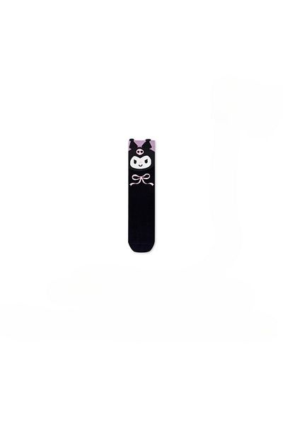Choice Hei Ku Girls Cute Sanrioed Kuromi Purple Knee Long Socks Kawaii Cartoon Anime Kuromi Children Toddle