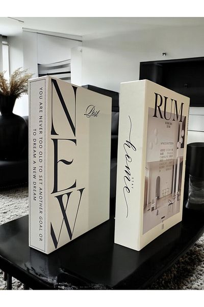 Saccura Decor Decorative Book Box Set, New Box Set of 2