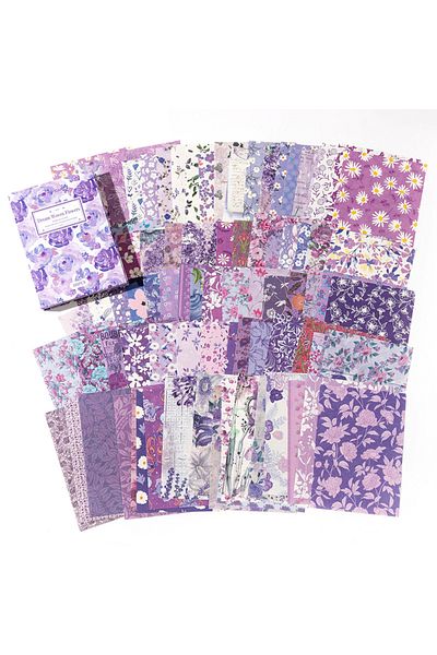 Choice A Jianqi 100 Pcs Vintage Background Paper Floral Paper Diy Scrapbooking Collage Stationery Decor Di.