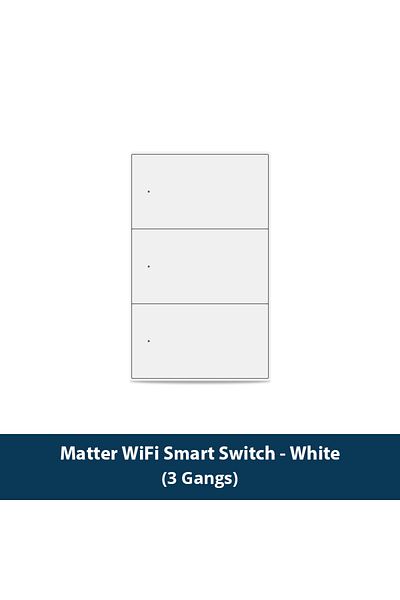 zemismart White 3-gang Matter Wifi 1 2 3 4 6 Gangs Smart Wall Light Switch Neutral Required With Big