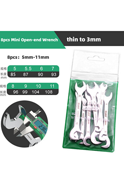 Choice مفتاح ربط مزدوج صغير من LAOA مكون من 8 قطع، مفتاح ربط مفتوح النهاية، ي...