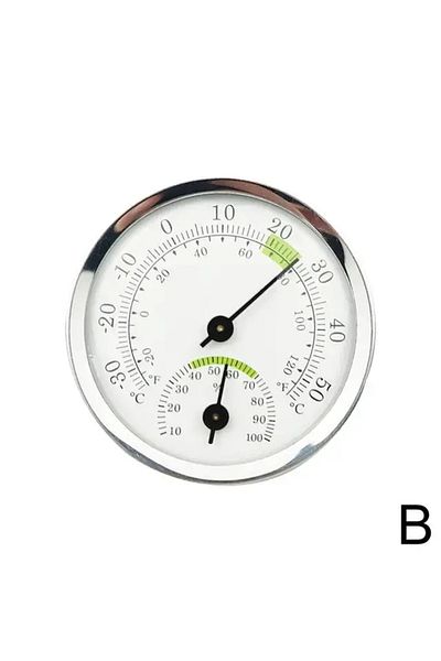 Choice Silver Green Mini Pointer Type Thermometer Hygrometer Indoor Room Electronic Temperature Humidity Me