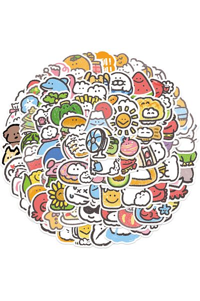 Choice 100pcs 100pcs Mini Mokmok Cartoon Cute Sticker For Fridge Luggage Laptop Skateboard Bicycle Pvc Wate