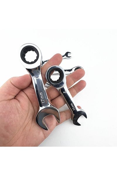Choice 10mm Short Handle Adjustable Head Ratchet Wrench Mini Fast Ratchet Wrench Labor-saving Auto Repair H