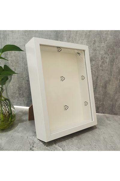 Choice 20X25cm 10inch White frame Shadow Box Depth 3cm Wooden Photo Frame For Displaying Three-Dimensional