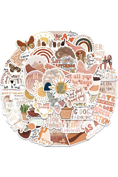 Choice 50pcs 50pcs Retro Bohemian Art Stickers Aesthetic Decal Diy Laptop Car Guitar Luggage Suitcase Cool